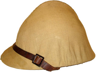 Couvre-casque 1er type en place. Couvre-casque 1er type en place.