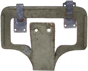 Position des agrafes sur la lame, verso. Position des agrafes sur la lame, verso.