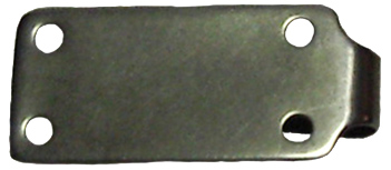 Agrafe en inox, dessous. Agrafe en inox, dessous.