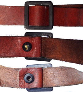 Passage de la sangle dans la boucle coulissante. Passage de la sangle dans la boucle coulissante.