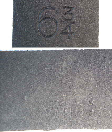 Marquage fabricant (J.C.S & W Ltd) et taille. Marquage fabricant (J.C.S & W Ltd) et taille.