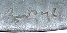 Numéro de lot d'acier observé en 1936. Numéro de lot d'acier observé en 1936.