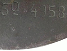 Numéro de lot d'acier observé en 1938. Numéro de lot d'acier observé en 1938.