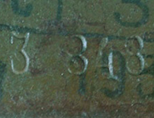 Numéro de lot d'acier observé en 1938. Numéro de lot d'acier observé en 1938.