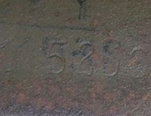 Numéro de lot d'acier observé en 1938. Numéro de lot d'acier observé en 1938.