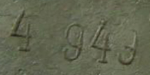 Numéro de lot d'acier observé en 1939. Numéro de lot d'acier observé en 1939.
